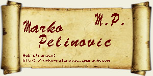 Marko Pelinović vizit kartica
